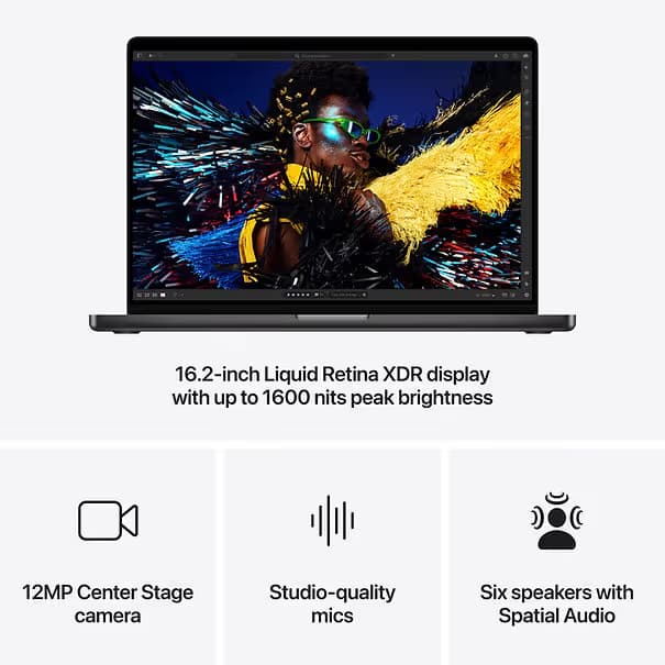 Apple - 16"  MacBook Pro M4 Max 1To 36 Go CPU 14 cœurs GPU 32 cœurs - Noir sidéral (MX303FN/A)  5