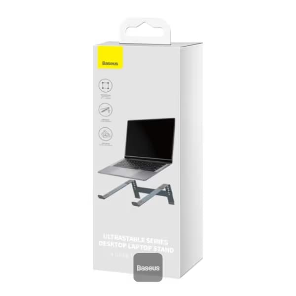 Support pour ordinateur portable de bureau Baseus Ultra Stable Series - Réglable sur 4 vitesses - Gris sidéral 2