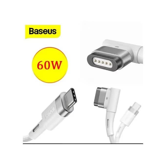 Câble de charge magnétique 60W Type-C Vers Ports en forme de L - Compatible Apple MacBook 6