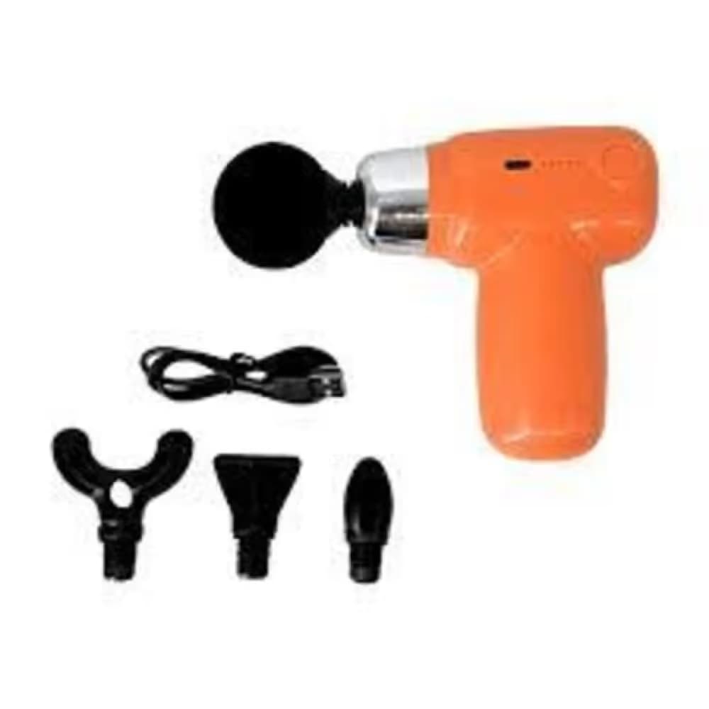 Pistolet de Massage Compact Tête Interchangeable 4en1 CY-007 - Orange 2