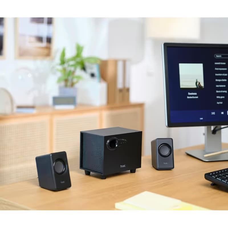 Haut Parleur de Caisson de Bases Filaire Trust Avora 2.1  - Noir 3