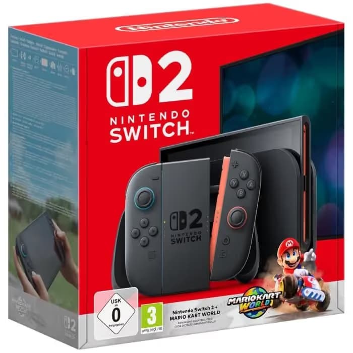 Console Nintendo Switch OLED 2 - Bleu Clair & Rouge Clair + Mario Kart World (Code) 10