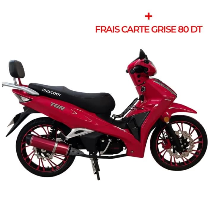 Moto UNISCOOT TIGER 125CC - Rouge
