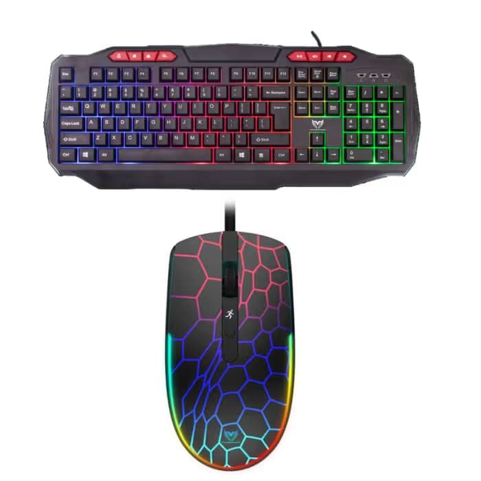 Pack Gamer Clavier Filaire & Souris StarWave GCM1093 RGB - Noir