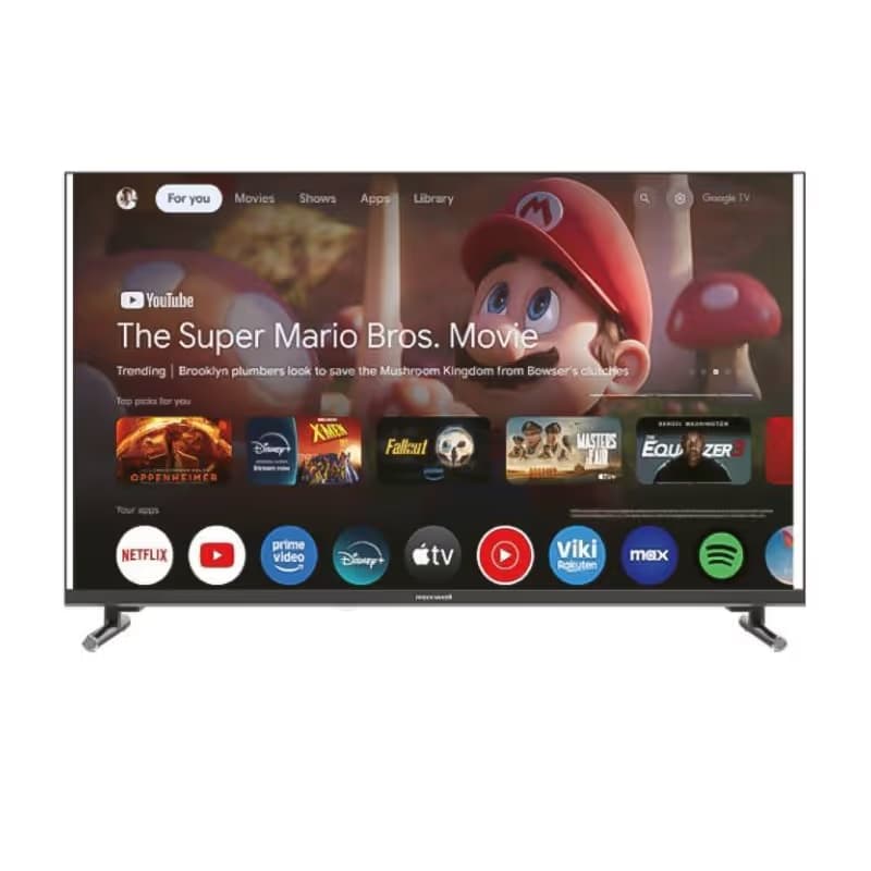 Tv MAXWELL 50" MG60 QLed 4K Smart Google Tv avec Recepteur Integre - Noir